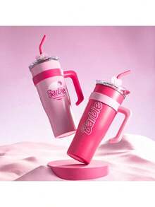 Miniso 芭比胶囊系列 1600ml/54.1oz 超大不锈钢杯 - 浅粉色，时尚大容量，适合办公室和户外活动（1 件） - 淺粉色 - 查看 7