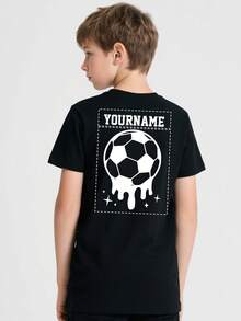 Áo phông cá nhân hóa tùy chỉnh, Áo phông thể thao cho bé gái, Thoáng khí, A Fatkungift, - Thêm hình ảnh để thiết kế áo phông in cá nhân hóa của riêng bạn - màu đen - Xem 3