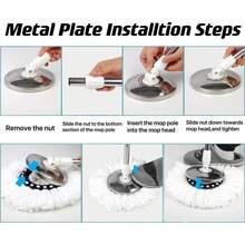 Mop And Bucket With Wringer Set 360 °   3psc Microfiber Spin Mop With Bucket And Dual Mop Heads Self Wringing Spinning Mop (20QT) (1) - 1 - 查看 3