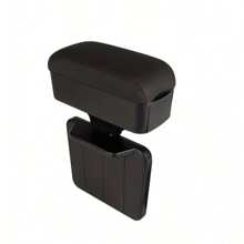 Adjustable Car Armrest Pad With Cup Holder, Comfortable Armrest Extender, Height Adjustable Arm Rest Storage Box For Most Vehicles