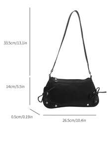 Spring/Summer New Design Casual, Minimalist, Fashionable Oblique Shoulder Crossbody Bag For Women - Black - View 5