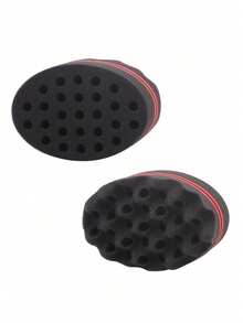1pc African Curly Hair Care Tool Curly Sponge, Fashionable Sponge Brush, Suitable For Black People To Perm Curly Hair,Back To School,Travel Holiday Essentials,Hair Accessories For Women - Multicolor - View 2