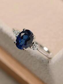 1Pc Teen Elegant Cubic Zirconia Rings For Girls For Birthday Gifts For Party Jewelry Daily Decoration