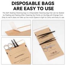 100Pcs Disposable Self-Sealing Sterilizer Pouches, 220°C High-Temp Autoclave  Kraft Paper Bags For Nail, Dental & Tattoo Tools | Salon & Clinic Hygiene Essentials