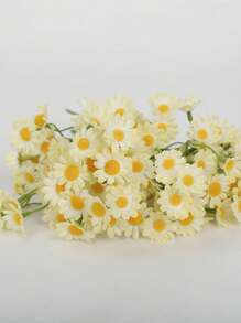3/6/12pcs Small White Daisy Flowers Artificial, Fake Daisies,Spring Wild Flower For Party Decor (Vase Not Inclouded),Fall Decor,Autumn