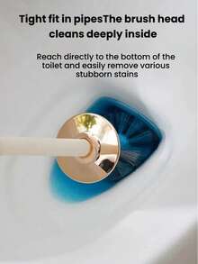 1pc All-Purpose Antibacterial Toilet Brush, 360° High Density Antibacterial Bristles Reaching Deep Into Crevices, Bathroom Toilet Brush Cleaning Supplies, Unique Bathroom Decor And Cleaning Tool, Bathroom Accessories, Toilet Brush, Touchless Toilet Brush, Disposable Toilet Brush, Silicone Toilet Brush, Long Handle Toilet Brush, Retractable Toilet Brush