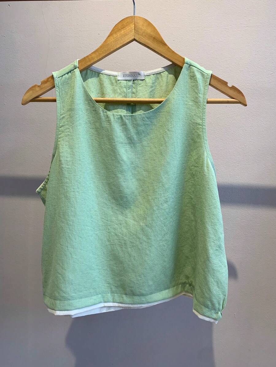 BASIC CASUAL TANK TOP FOR WOMEN - 綠色 - 查看 1
