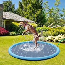 Extra Large Dog Pool Splash Pad - Heavy Duty PVC Pet Swimming Pool For Outdoor Play, Non-Slip Cooling Bath Tub For Big Dogs & Puppies, Summer Water Sprinkler Fun For Backyard, Garden & Kids