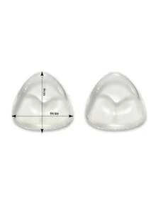 1 Pair Of Invisible Bikini Transparent Breast Pads, Thickened Bra Inserts, Waterproof Bra, Triangular Silicone Breast Pads, Cute Little Ones - Multicolor - View 9