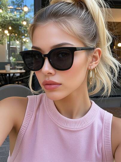 1 par de gafas de sol clásicas con montura negra, de alta gama y con estilo, adecuadas para deportes, viajes, playa, conducción, protección UV, equipamiento para exteriores, festivales, ropa de calle, vacaciones, estilos deportivos, pesca, conducción, actividades al aire libre, senderismo, golf, accesorios de ropa de calle, fiestas, protección solar