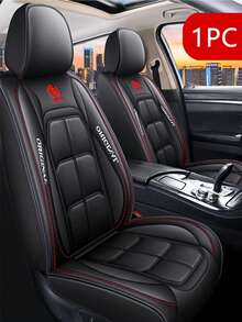 Universal PU Leather Car Seat Covers, Racing Seat Covers, Front Single/Set, Easy Installation & Cleaning, Breathable Soft Anti-Slip Protector Fit Most Vehicles (Driver & Passenger) - Multicolor - View 2