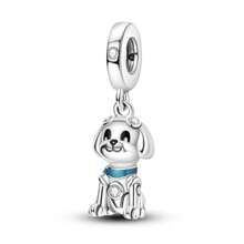 1 Stück süßer silberfarbener Charm mit Tiermotiv, Elefant, Löwe, Bulldogge, Katze, Engel, Welpe, für 3mm Armband, Halskette, DIY Bastelperlen, Anhänger, perfekt für Tierliebhaber, für Partys mit Tiermotiv und als charmantes westliches Schmuckgeschenk