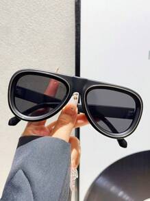 1pc Classic Travel Frame Candy Colored Y2K Retro Street Fashion Fashion Glasses, Vacation For Summer Beach Vacation,Outdoor,Travel