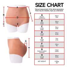 Bragas levantadoras de glúteos de silicona ultra suave - Realzador realista, moldeador de cintura alta, se ajusta a una cintura de 26.77 pulgadas a 39.37 pulgadas, color nude