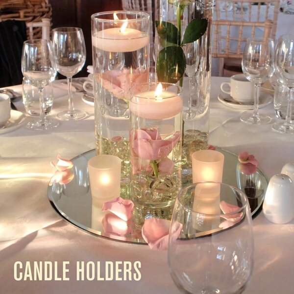 8 piezas de espejos redondos de acrílico sin vidrio, con adhesivo para decoración de pared del dormitorio, bandeja de espejo redondo pequeño para decoración de boda con velas y centro de mesa, 15x15cm