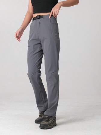 2025春夏新款女士轻便透气户外裤，带拉链口袋，适合徒步旅行和户外探险