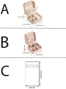 1pc Jewelry Storage Box With Mirror, PU Leather Jewelry Box, Jewelry Organizer, Travel Storage Box, Portable Jewelry Box, For Rings, Necklaces, Earrings, Pendants, Bracelets, Earring Storage, Cruise Essentials, Travel Essentials, Multi-Function Jewelry Storage Display Box, Gift Box For Girls And Women, Valentine's Day Gifts, Easter Gifts, Holiday Gifts.