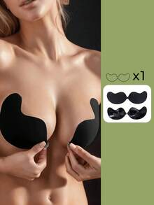 1/2/4 件粘性硅胶露背聚拢文胸，可重复使用，前扣式文胸，丰胸 - 透气亲肤罩杯，适合 A-D 罩杯，深 V 露背连衣裙 - 彩色 - 查看 32