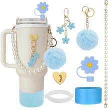 兼容 马克杯配件套装、40 盎司马克杯配件、吸管盖配件和保温马克杯配件，让您的马克杯更加美观，是送给女性的独特礼物。 - 彩色 - 查看 14