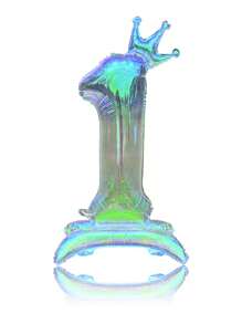 1pc 42-Inch Colorful Crown Shape Foil Number Balloon Suitable For Birthday Party Any Age, Birthday Party, Anniversary, Wedding, Graduation Ceremony, Celebration Decoration, 1pc Happy Birthday Balloon