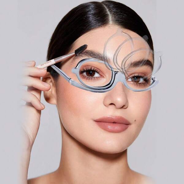 Miroir grossissant de maquillage rotatif à 180° - outil d'amélioration du maquillage des yeux