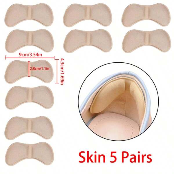 10 pièces Patch d'insert de talon anti-usure, coussin de protection des talons, soins des pieds, avec colle au dos, insert de semelle pour chaussures