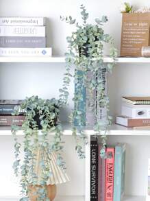 1/2pcs Artificial Plants, Hanging Potted Plants, Wall Hanging Shelf Decor, Suitable For Indoor, Outdoor, Living Room Shelf Decor, Home Decor, Room Decor, Garden Decoration, Wall Decoration