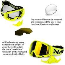 Gafas de motocross NAFEIB, gafas protectoras a prueba de viento para hombre de motocicleta, esquí, ciclismo, carreras y todoterreno con película desprendible