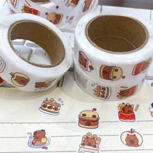 1 Roll/500pcs Capybara Sticker Sheets, Suitable For Laptop, Scrapbook, Phone And Guitar - DIY Decorative Stickers For Gifts, Cards, And Home Decor