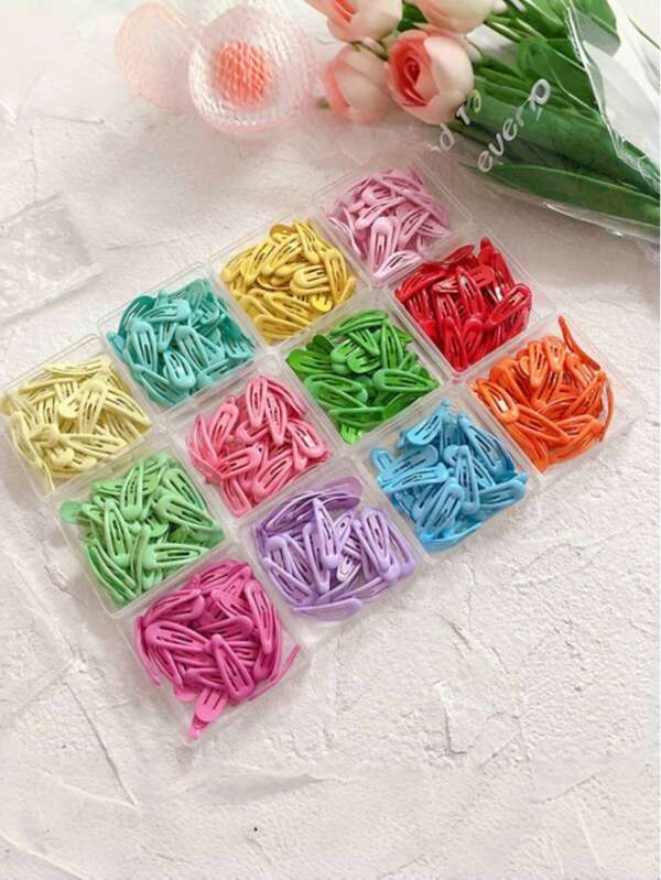 10/50 pièces Pinces à cheveux épaisses multicolores de 3 cm pour femmes, barrettes laquées en goutte d'eau, épingles à cheveux décontractées pour vacances et pinces à griffes