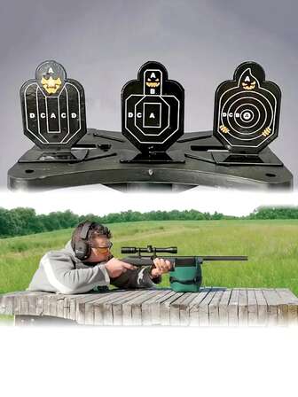 Set de 3 piezas de objetivos metálicos para entrenamiento al aire libre y mejorar la precisión, objetivo de rango ideal para entusiastas del aire libre