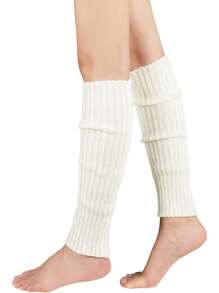 Leg Warmers For Women - Leg Warmers 80s Ribbed Knitted Long Socks For Party Sports