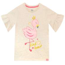 Harry Bear Girls T-Shirt | Girls Mermaid T-Shirt | Girls Flamingo T-Shirt | Kids Short Sleeve T-Shirt | Official Merchandise - Cream - View 1