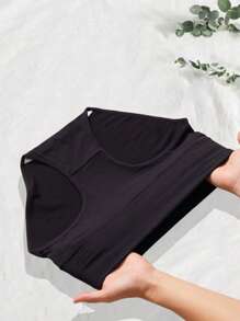 4 Peças Calcinhas Femininas de Cintura Alta Simples, Calcinha Modeladora Básica Simples de Algodão Puro Plus Size, Calcinha Confortável Macia e Sem Costura