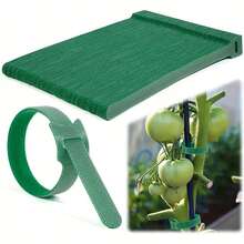 20/50 Stück verstellbare Gartenpflanzenbinder - Nylon Klettverschluss Rankhilfen für Tomaten, Gurken usw., flexibles Gartengitter-Designsystem, grün