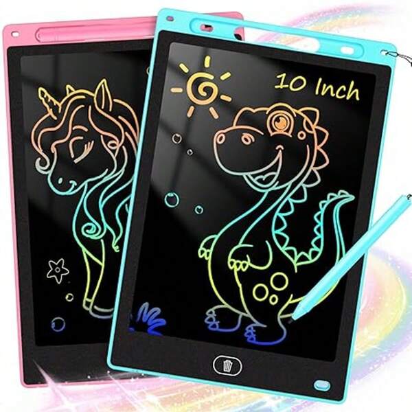 2pc LCD Writing Tablet, Color Screen Doodle Board Drawing Pad, Writing Board, Educational Christmas Birthday Gift, Halloween, Christmas, Thanksgiving, Easter Gift(6.5 Inches)