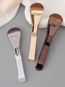 1/2/3/4 pezzi Pennelli per fondotinta, Pennello piatto ultra sottile per fondotinta, Pennello tondo per contouring del viso, Pennello piatto per contouring, Multiuso