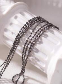 45cm Metal Nail Chains, Available In Gold, Silver, Rose Gold, Black Color, DIY Nail Art Decoration Accessories, Handmade Supplies