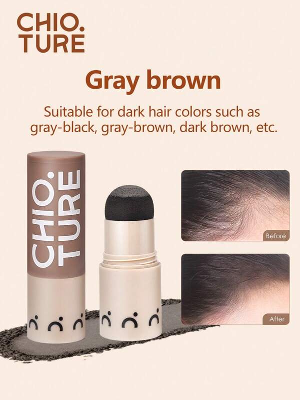 CHIOTURE Hairline Powder Hairline Stick Retouching Brown Waterproof Shadow Grooming Female Portable Hair Seam Repair Covering Powder