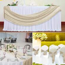 8pcs Violet Cheese Patterned Bohemian Gauze Tablecloths 35*71 Inches, Romantic Cheesecloth Tablecloths For Weddings, Engagements, Bridal Showers, Gifts, Birthday Parties, Gatherings, Cake Tables - Multicolor - View 12