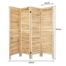 Room Dividers And Folding Privacy Screens,  Easy To Move And Freestanding, For Room Partition - Khaki - View 9