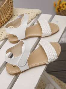 Kids' Summer Flat Sandals, Best-Selling Retro Roman Sandals, Suitable For Beach Play, Vacation, Sightseeing, Casual Home Wear