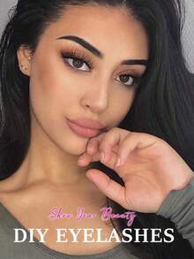 144/120/576根自然款睫毛簇，精致睫毛嫁接，168根自然款单根睫毛，9-12毫米睫毛簇，韩式DIY假睫毛，家用