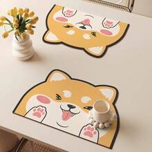 Nuevos manteles individuales impermeables, resistentes al aceite y al calor con dibujos animados, manteles de mesa de comedor lavables, almohadillas para tazas, tazones y platos