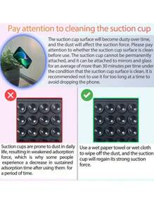 2pcs/4pcs Double-Sided Silicone Phone Holder Suction Cup A Must-Have For Travel, Suction Cup Phone Mount, Silicone Suction Phone Case Adhesive Sticky Phone Grip Hands - Free Phone Grip Silicone Sucker Phone Holder Pad Compatible With IPhone & Android.Travel Essentials Silicone Suction Phone Case Mount Applicable Scenes: Gym, Dancing, Makeup, Video Conferencing, Bathroom Shooting Fixed Bracket, Gift For Friends And Teachers