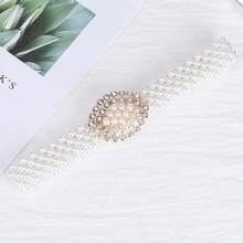 1 Diamond Clasp Faux Pearl Waist Chain - White - View 4