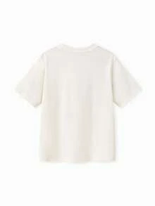 mini bala Boys' And Girls' T-Shirt Summer Non-Sweat Baby Cool Antibacterial Short Sleeve T - Milky White - View 5