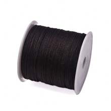 Corda de nylon de 50 m/rolo, tamanho 72, 0,8 mm, fio de nylon para tecelagem artesanal, para fabricação de joias, miçangas, acessórios para cordão de borla