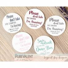 100 Pcs Drink Cover, Wedding Coasters, Wedding Table Decor, Drink Coasters, Custom Coasters, Paper Coasters For Guests, Party Drink Cover - Multicolor - View 5