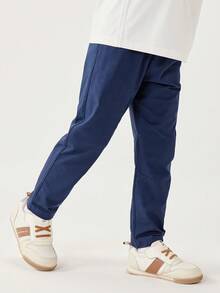 mini bala Boys' And Girls' Pants 2025 Summer Quick-Dry Loose Cotton Long Pants - Dark Blue - View 2